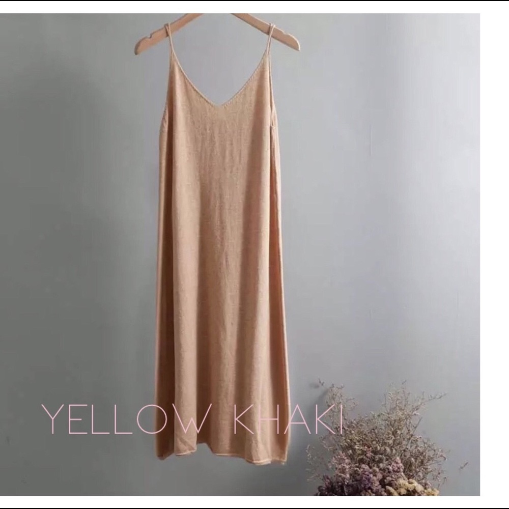 Dress Cashmere womens basic tank soft slip khaki